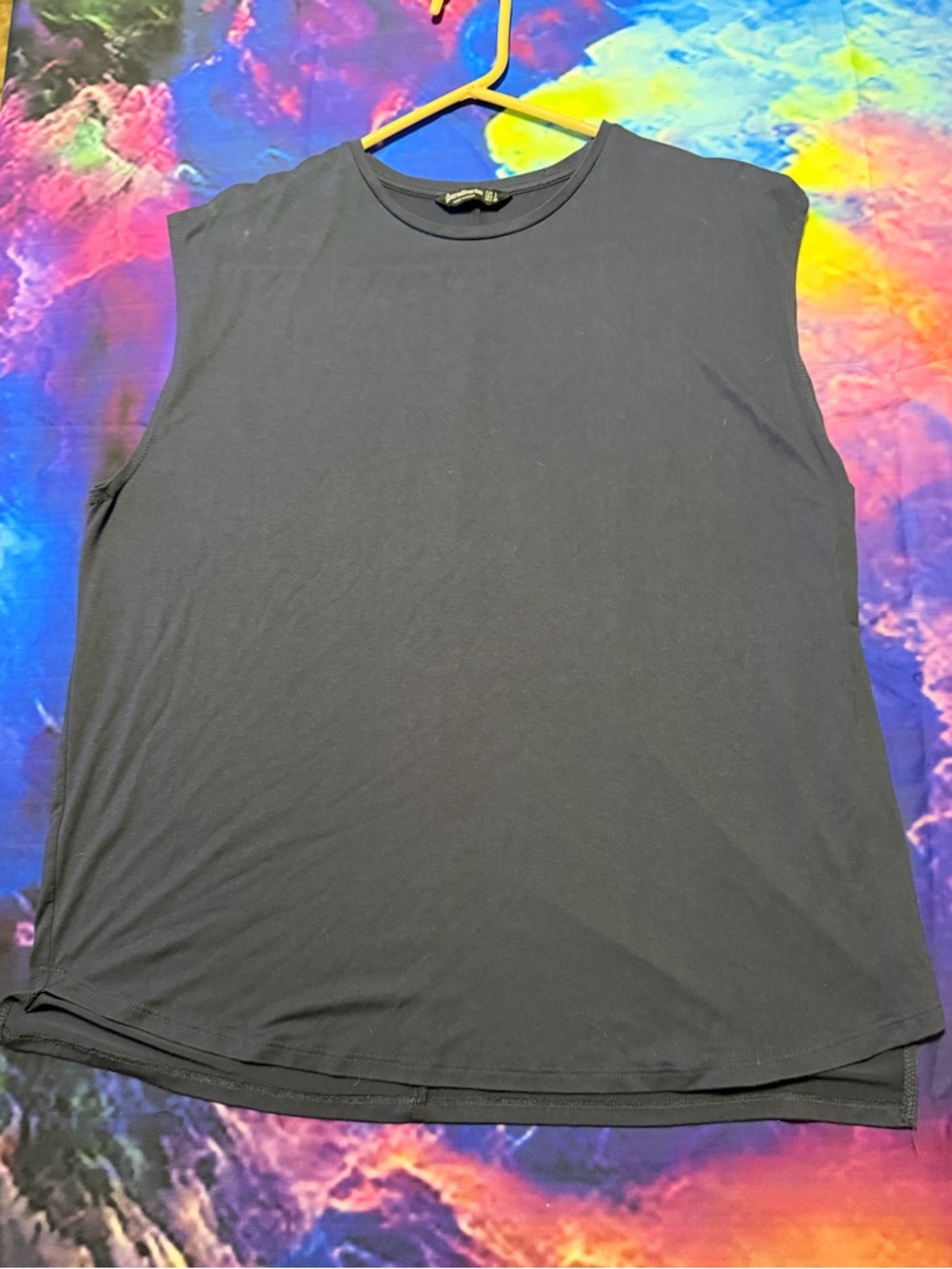 stradivarius Woman’s Sleeveless Crew Tank - Navy Blue